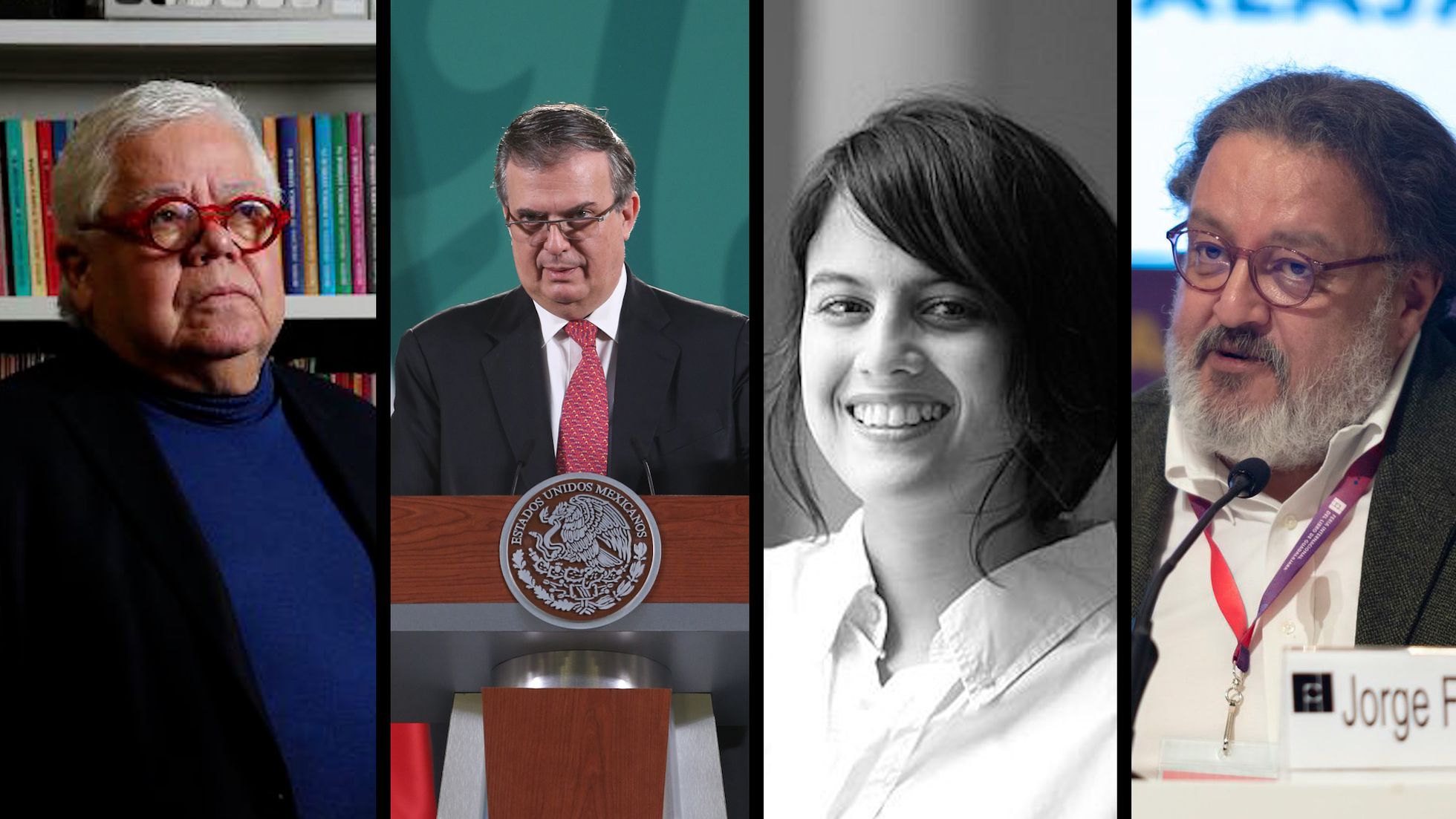 Enrique Márquez, Marcelo Ebrard, Brenda Lozano y Jorge F. Hernández.EFE