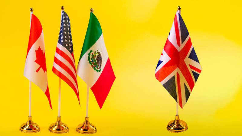 Reino Unido analiza unirse al T-MEC, del cual forma parte México. (Shutterstock)