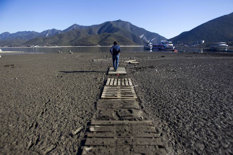 La Presa de la Boca ubicada en Santiago, Nuevo León se encuentra con un 20% de su capacidad (Gabriela Pérez/Cuartoscuro)