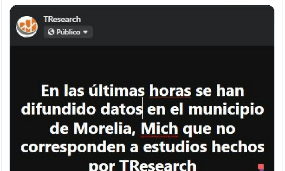 Encuesta TResearchMx desmiente encuesta publicada por Carlos Torres Piña que lo posiciona como favorito.